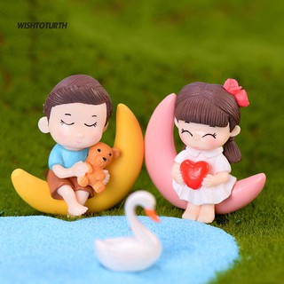 ☼Wt ตุ๊กตาเรซิ่น บอนไซ ขนาดเล็ก สําหรับตกแต่งสวน 2 ชิ้น