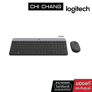 LOGITECH KEYBOARD+MOUSE SLIM COMBO MK470 BK#920-009262  MK470 Graphite  คีบอร์ด สกรีน ไทย-Eng