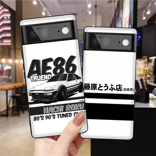 เคสโทรศัพท์มือถือ แบบนิ่ม พิมพ์ลายอนิเมะ Initial D สีดํา สําหรับ Google Pixel 7 Pro 7A 4A 5G 2 XL