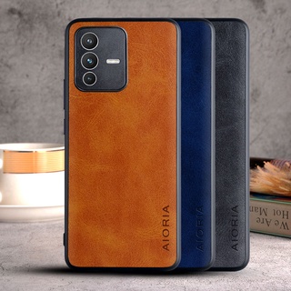 เคสโทรศัพท์มือถือหนัง หรูหรา สไตล์วินเทจ สําหรับ vivo v23 S12 5G v23