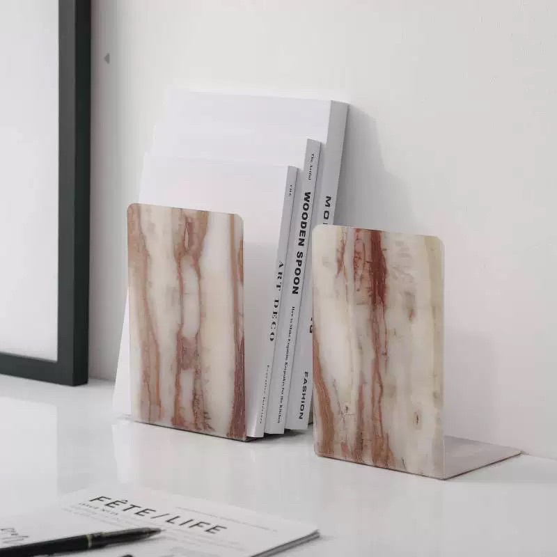 <พร้อมส่ง> ที่ตั้งหนังสือ 18ลาย Book Organizer ลายหินอ่อน เมทาลิก เครื่องเขียน ฉากตั้งหนังสือ