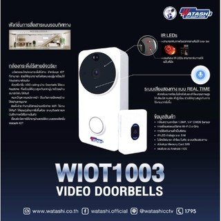 VIDEO Doorbells รุ่น WIOT1003 ติดตั้งง่ายทำงานผ่านมือถือ แค่เสียบปรั๊กใชัได้