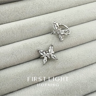 First Light Morning : Lavena Ear Cuff (2ข้าง)  ต่างหู Ear Cuff ต่างหูคริสตัล ต่างหูหนีบ ต่างหู