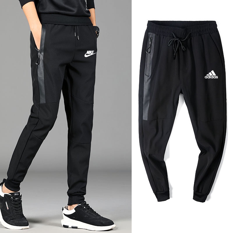 Seluar Track Lelaki Lelaki กางเกงผู้ชายลําลองสีดํา Seluar Track Lelaki Seluar Lelaki ความยืดหยุ่น Sweatpants PlusSize กางเกงขายาวผู้ชาย