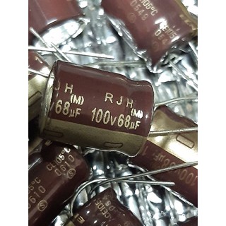 Elna RJH 68uf 100v capacitor ตัวเก็บประจุ คาปาซิเตอร์