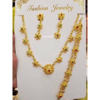สร้อยชุดพิกุลพร้อมต่างหูข้อมือ สร้อยชุดไทยเด็กและผู้ใหญ่ ลายน่ารัก