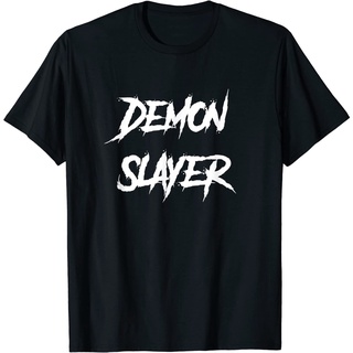 เสื้อยืดโอเวอร์ไซส์เสื้อยืด พิมพ์ลายโลโก้ Demon Slayer สําหรับผู้ชายS-3XL