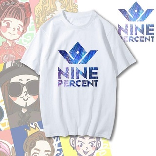 ♣▦หน่วยความจำจำกัด NINE PERCENT เก้าเปอร์เซ็นต์วัยรุ่น Cai Xukun Wang Linkai เสื้อผ้าเสื้อยืดแขนสั้น