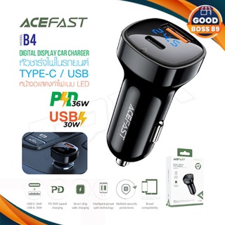 ACEFAST B4 หัวชาร์จ ที่ชาร์จในรถ ชาร์จเร็ว 66W 1ช่องไทป์ซี 1ช่องยูเอสบี Fast Charge Car Charger 66W (1xUSB-C+1xUSB-A)