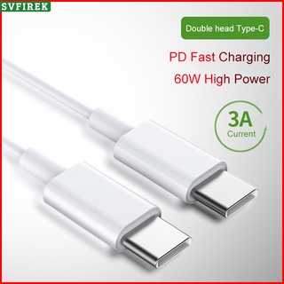 Pd สายชาร์จเร็ว 60W Type C เป็น Type C สายเคเบิลข้อมูล USB C เป็นสายชาร์จโทรศัพท์ สายชาร์จเร็ว สําหรับโทรศัพท์มือถือ