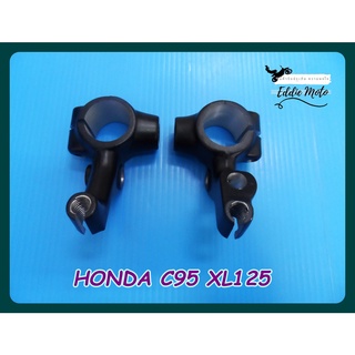 HONDA C95 XL125 MIRROR LEVER BRACKET LH&amp;RH "BLACK" SET  // หูจับกระจก ซ้าย/ขวา สีดำ