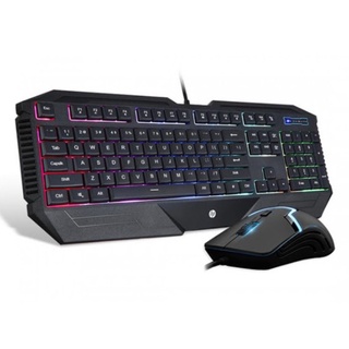 HP Keyboard+Mouse GK1100 ของเเท้ คีย์บอร์ด Gaming Gear Combo 6 Color LED Back Light