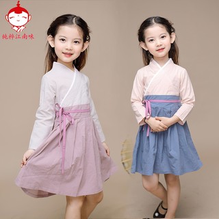 Chinese new year Kids Girl เสื้อผ้าเด็กแบบดั้งเดิมของจีน Dress Clothes