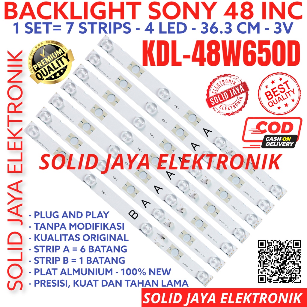 SONY LED TV BACKLIGHT 48 INC KDL 48W650 48W650 KDL48W650 KDL48W650D KDL-48W650D 48W 650D BL LAMP 4K 
