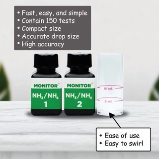 ชุดทดสอบแอมโมเนียม โมนิเตอร์เทสคิท MONITOR AMMONIUM (NH3/NH4) TEST KIT (150 Tests)