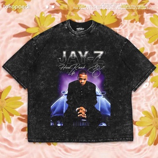 เสื้อยืดผ้าฝ้ายพิมพ์ลายขายดี เสื้อยืด Jay-z OVERSIZE | เสื้อยืด ขนาดใหญ่ | เสื้อยืด ซักได้ | หินล้าง | Jay-z | 001