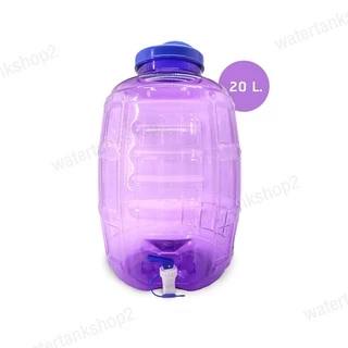 Watertankshop ถังน้ำ ถังน้ำดื่ม ขนาด 20 ลิตร ถังน้ำมีก๊อกพร้อมหูหิ้วรุ่น ลาย 2