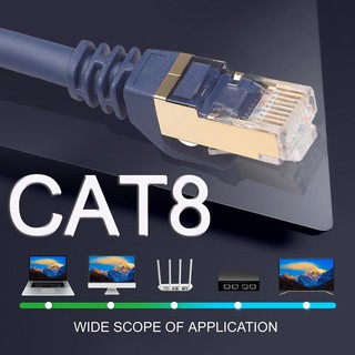 สายแลน Cat8 Ethernet Cable RJ 45 Network Cable SFTP 40Gbps Lan Cable Cat 8 RJ45 Patch Cord 1.8m/3m For Router Laptop