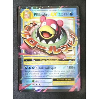 Slowbro Mega EX Card ยาโดรัน 27/108 Pokemon Card Gold Flash Light (Glossy) ภาษาอังกฤษ