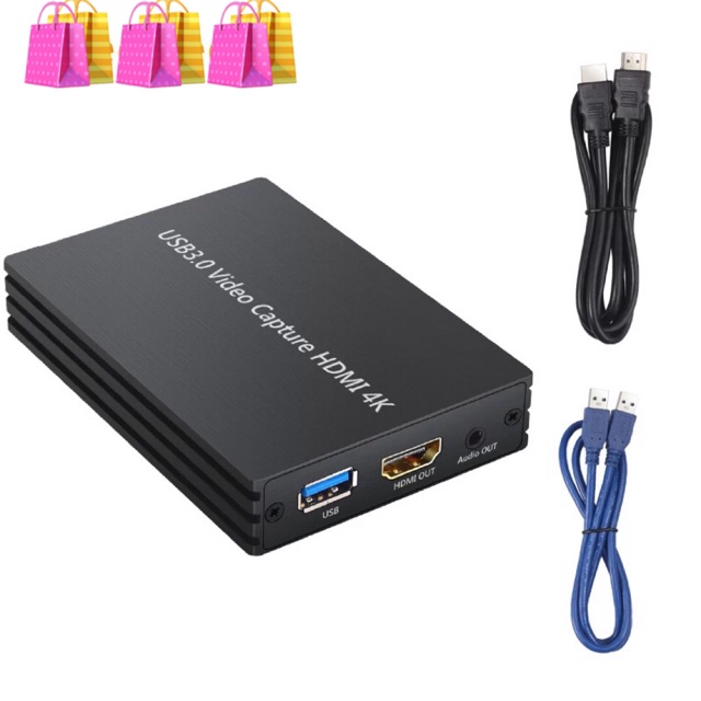 ลดราคา 4 K HDMI การ์ดเกมจับภาพ 1080P HDMI USB วิดีโอสด 3.0 จับจับ HDMI loop-OUT พร้อมไมโครโฟน #ค้นหาเพิ่มเติม Anycast Capture Card USB ตัวแปลงสัญญาณ Wifiเครื่องขยายเสียงไร้สาย