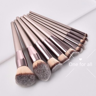 ราคา(เกรดA)แปรงแต่งหน้า H02 brush set เซต10ชิ้น แปรงปัดแก้ม แปรงไฮไลท์ แปลงแต่งหน้า Make up brush fancy(สีแปรงคลาสสิคมากๆ)