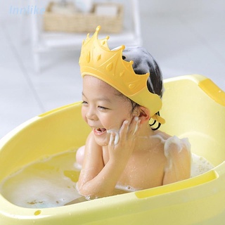 INN Adjustable Baby Shower Cap with Crown Design for Protect Children Ears Eyes