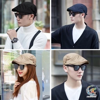 หมวกเบเร่ต์ BRITISH STYLE ทรงวินเทจสุด classic เนื้อผ้าฝ้าย สวมใส่สบาย ปรับได้ตามขนาดศรีษะ 05B2