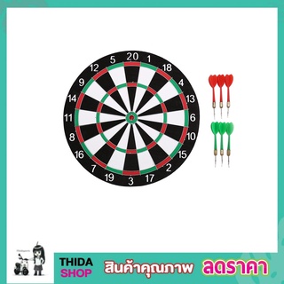 กระดานปาเป้า ขนาดมาตรฐาน 12 นิ้ว ปาเป้า เกมปาเป้า DART BOARD แบบหนาพร้อมลูกดอก 4 ลูกT0643