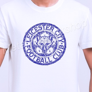เสื้อยืด ตราสโมสร Leicester City เลสเตอร์ ซิตี้ ลายเส้นปากกาหมึกน้ำเงิน ภาพวาดสเก็ตช์สามารถปรับแต่งได้