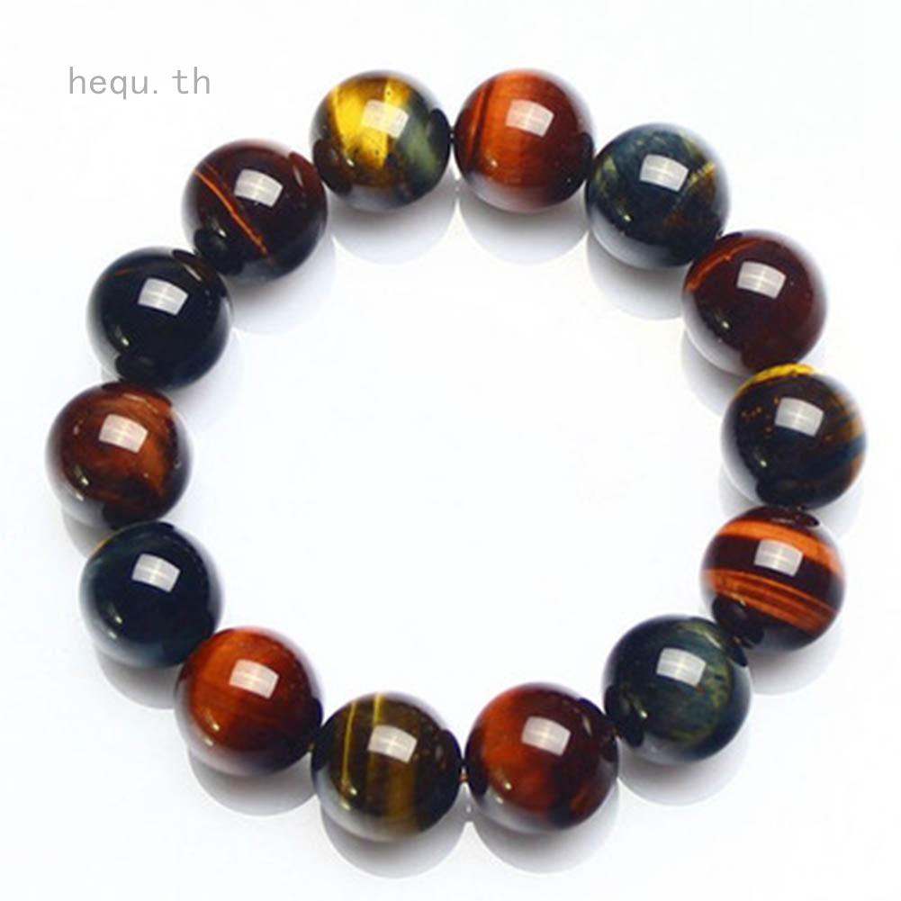 สร้อยข้อมือลูกปัดหินคริสตัลสามสีแบบธรรมชาติ