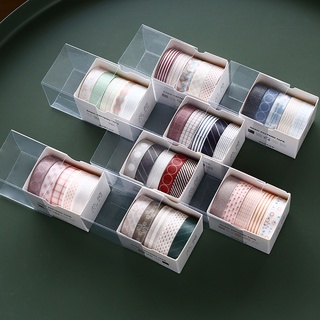 5 Rolls Basic Mini Washi Tape Set