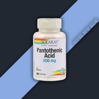 Pantothenic Acid ( กรดแพนโทเทนิก ) ชนิดเม็ด แคปซูล Solaray