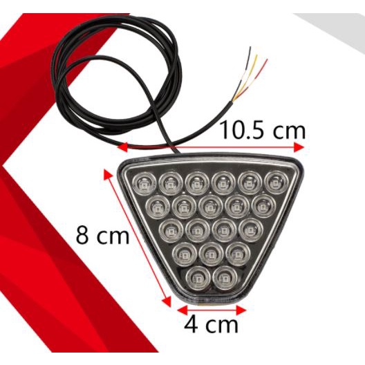 Honda Jazz GK GK5 2014 Honda City Mugen สไตล์กระโปรงกันชนหลังสามเหลี่ยม LED เบรค