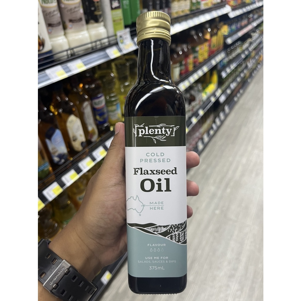 Plenty Cold Pressed Flaxseed Oil 375 ml/น้ำมันเมล็ดแฟลกซ์สกัดเย็น 375
