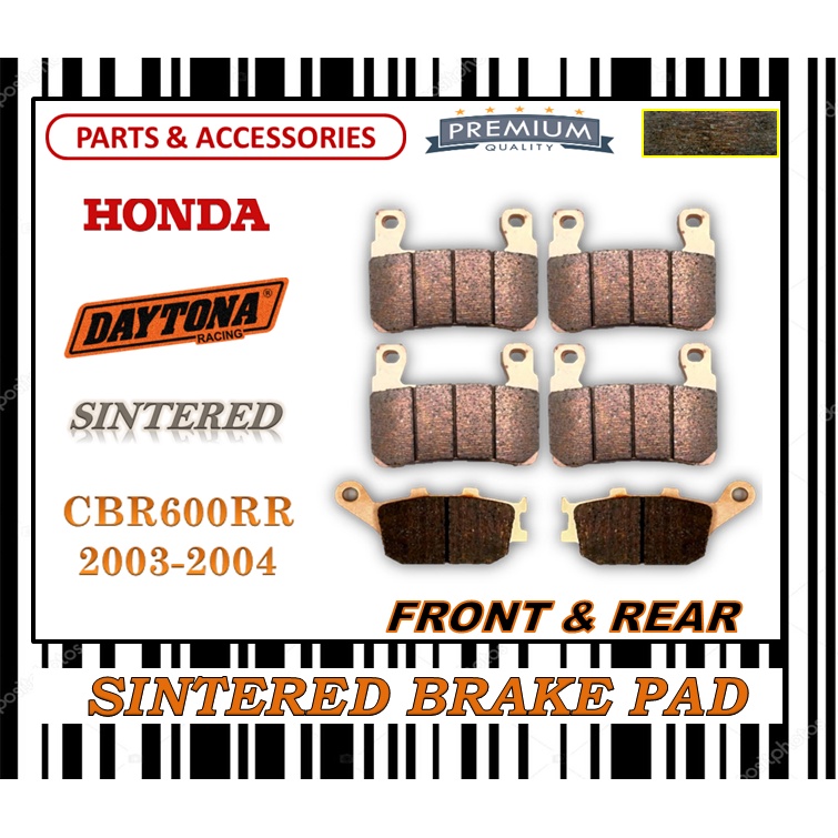 HONDA CBR600 RR 03-04 ผ้าเบรคชุด FR0NT & ด้านหลังห่อยาว LIFE DAYTONA
