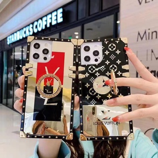 เคสโทรศัพท์มือถือ พร้อมแหวนกระจก แฟชั่นคลาสสิก สําหรับ HUAWAI Nova7SE 6SE 5T 3i 8SE P30 P40PRO Y7A Y6P Y6S Y9S Mate40 30