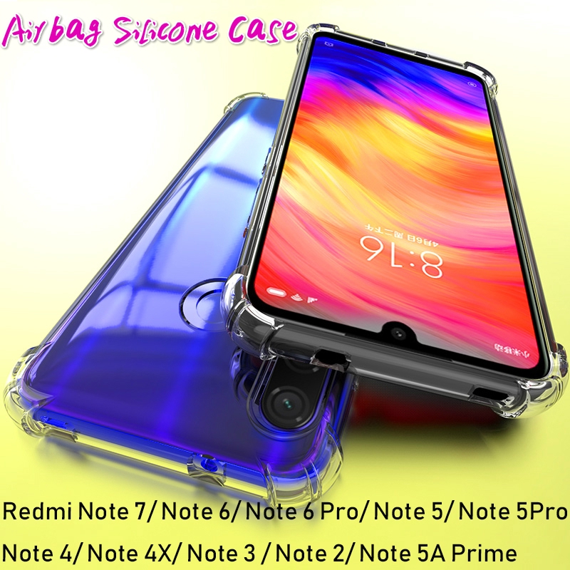 Redmi Note 8 Pro/Note 7/ Note 6 Pro/ Note 5 Pro/ Note 4/ Note 4X/ Note 3/ Note 2/ Note 5A Prime Airbag Silicone TPU Case