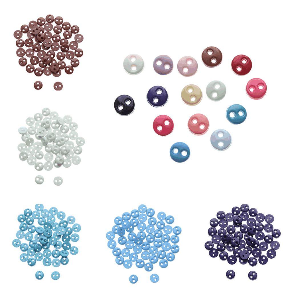 Preston กระดุมตุ๊กตาจิ๋ว 3/4/5 มม. DIY ตุ๊กตา เสื้อผ้า สมุด ตกแต่ง ทรงกลม อุปกรณ์เย็บผ้า - รูปที่ 4