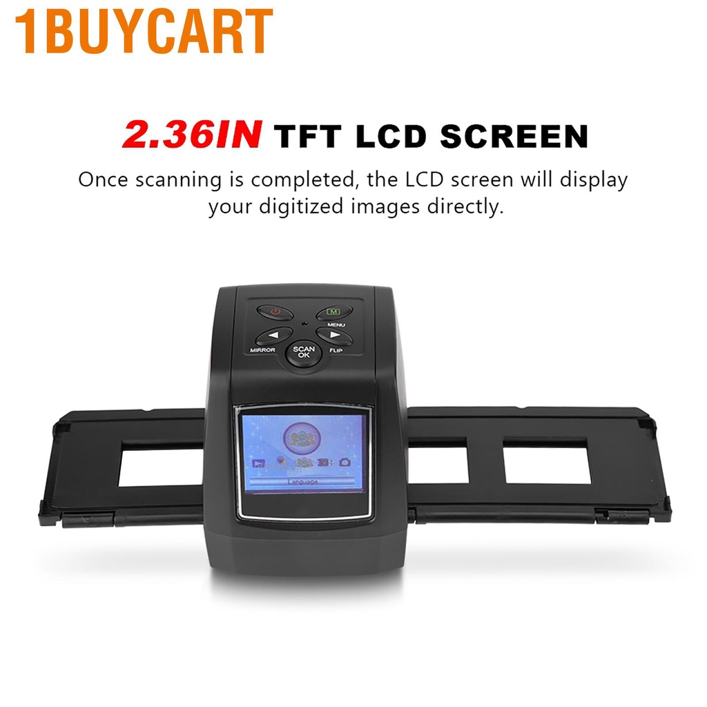 1buycart จอ LCD 5MP / 10MP USB 135/35 มม. เครื่องสแกนฟิล์มเนกาทีฟการ์ด SD MMC
