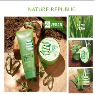 [Nature Republic] เจลว่านหางจระเข้ 92% ให้ความชุ่มชื้น ผ่อนคลาย 300 มล. 250 มล.