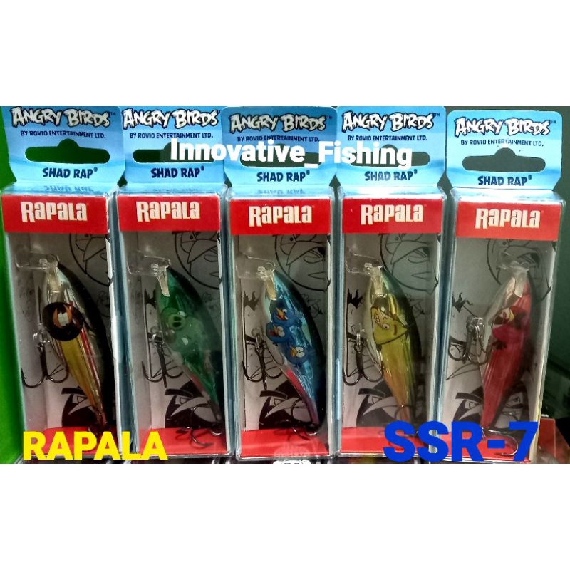เหยื่อปลอม ตกปลา RAPALA Shad Rap SSR-7  รุ่น.ANGRY BIRDS ของแท้มีรหัส ติดหลังกล่อง