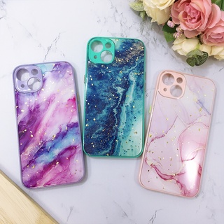 พร้อมส่งจากไทยOPPO A5S A54 A15 REALMR C21 C11เคสกากเพชรกริตเตอร์ ขอบสีกันกล้อง เคสแฟชั่น เคสมือถือ ลายหินอ่อน