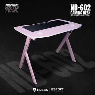 ของแท้‼️Nubwo ND-602 Gaming Desk โต๊ะคอมเกมมิ่ง ขนาด 100x 60x75 cm มีที่วางแก้ว ที่แขวนหูฟัง แข็งแรง รับประกัน 1 ปี