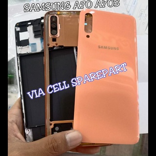 เคสด้านหลัง แบบเต็ม สําหรับ Samsung A70 A705 ของแท้ และกรอบหน้าจอ lcd กระดูกกลาง