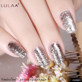 ☢♣สีเจล สีทาเล็บเจล กากเพชร Platinum Diamond กากเพชรคุณภาพ แน่นละเอียด Lulaa ขวดดำ