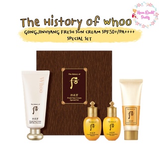 THE HISTORY OF WHOO GONGJINHYANG FRESH SUN CREAM SPF50+/ PA++++ SPECIAL SET Fresh Sun Cream สูตรพิเศษ อ่อนโยนสำหรับผิว