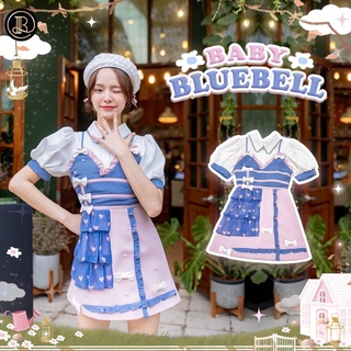 BLT BRAND การันตีเสื้อผ้าแบรนด์แท้ มินิเดรส สีน้ำเงินแขนขาว BABY BLUEBELL