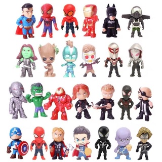 โมเดลตุ๊กตาฟิกเกอร์ Marvel Spiderman Superheroes Miniature ขนาดเล็ก สําหรับเก็บสะสม