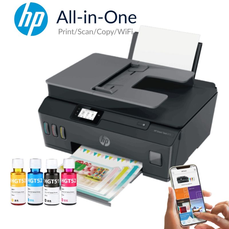 เครื่องพิมพ์อิ้งค์เจทออลอินวัน​ ไร้สาย​ HP​ Printer​ TANK​ Print/Scan/Copy/WiFi​ ปริ้นผ่านมือถือได้