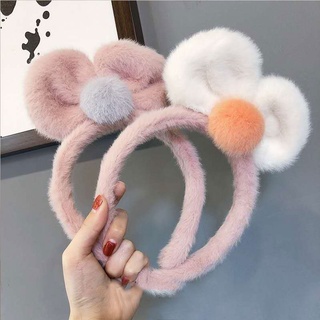 Korea Cute Plush Bow Hair Band Fashion Face Wash Makeup Headband Hair Accessories